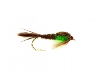 Мушка FM Phesant Tail Green Fluorescent Weighted