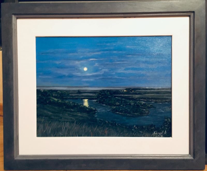 Картина "Ночь. Река Большая Сосна"